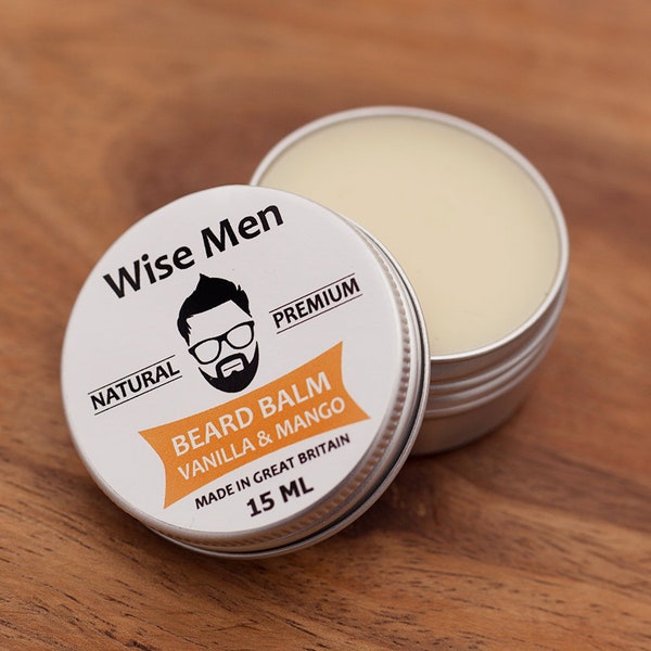 Beard Balm for Men 15ml | Valentines Gifts for Him | Beard Styling Product | Control, Hydrate & Style | Natural | Handmade | Gifts for Men