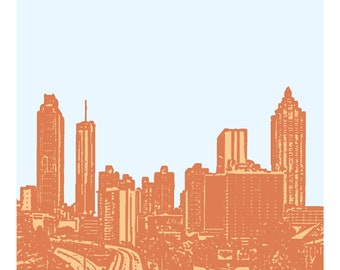 Atlanta Skyline Art Print