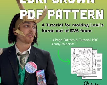 Loki Crown PDF pattern for EVA foam prop-making