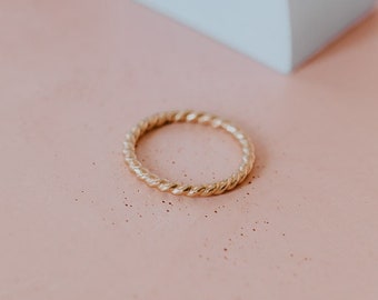 Twisted Stacking Ring | Stacking Ring | Gold Stacking Ring | Sterling Silver Stacking Ring | Stackable Ring | 14k Gold Fill Stacking Ring