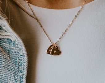 Tiny Heart Necklace | Gold Initial Necklace | Heart Charm Necklace | Heart Necklace with Initial | Heart Necklace for Girlfriend