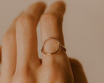 Circle Ring | Gold Open Circle Ring | Gold Stacking Ring | Gold Filled Karma Ring | Eternity Ring | Silver Circle Ring