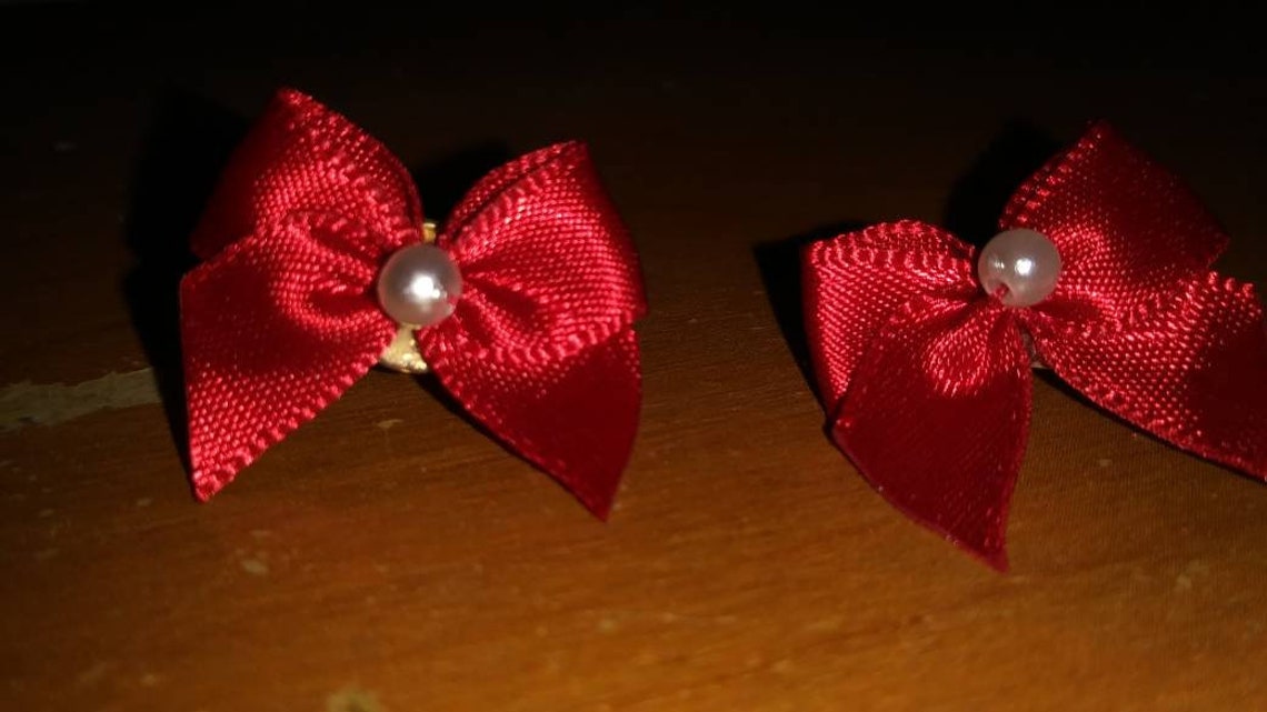 Ribbon earrings Etsy