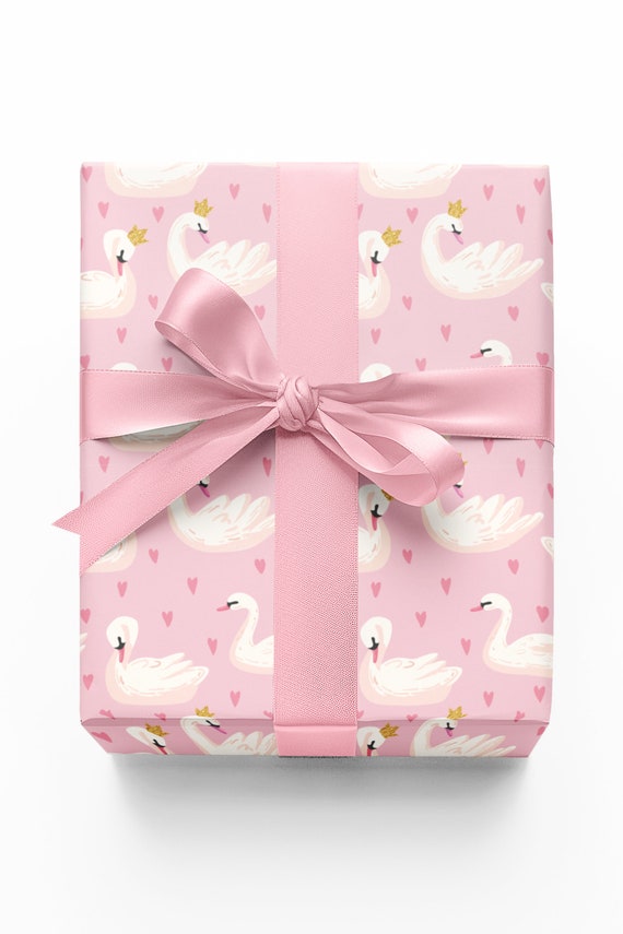 Swan Princess Wrapping Paper: Glossy 90gsm Fine Art Paper