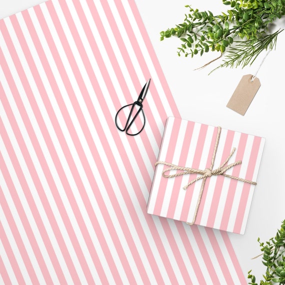 Wrapping Paper, Pink and White stripes, 24 × 36, Beverly Hills, Premium  gloss paper, 90 Gsm Fine Art Paper, Gift Wrap, Baby shower, Girl