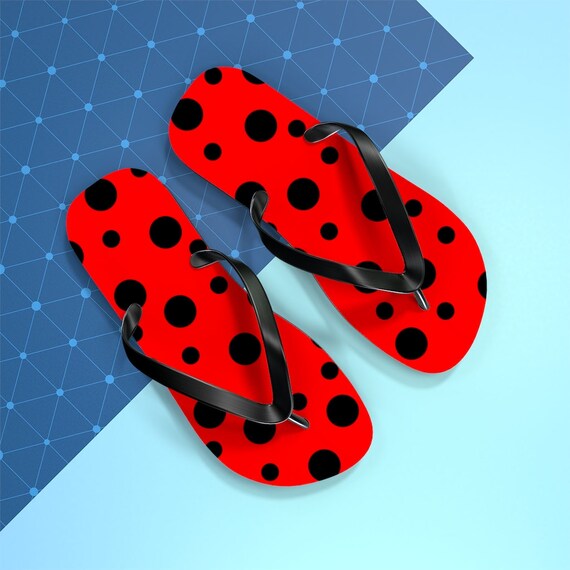 LadyBug Chanclas tamaño pequeño mediano diseño de - Etsy España