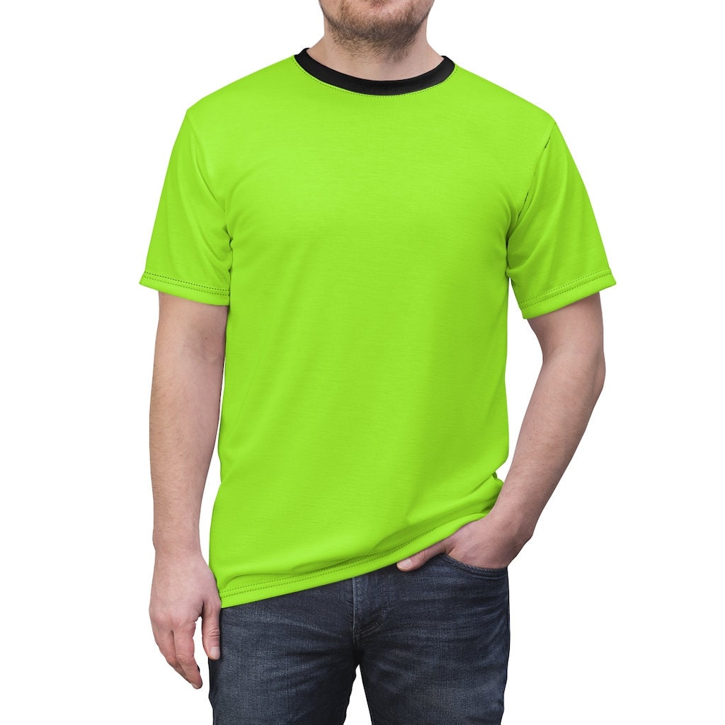Black and lime green t shirt Clearance
