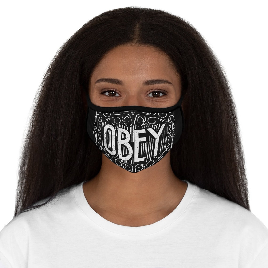 Fitted Polyester Face Mask Obey 1984 Orwell Pocket Etsy