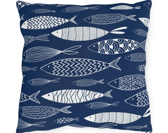 pillows with fish on them