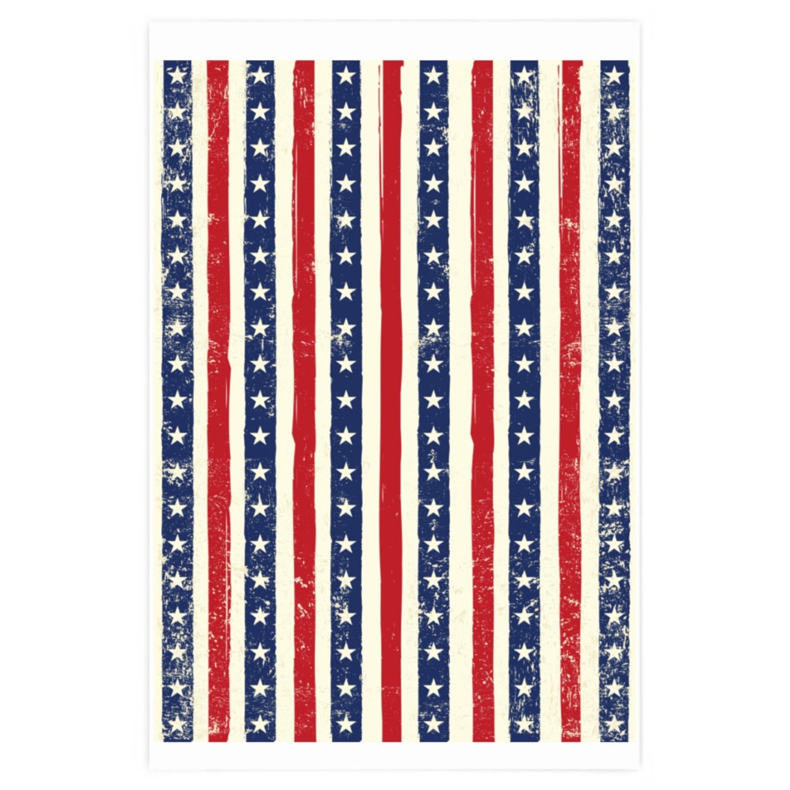 Stars & Stripes Wrapping Paper 90 GSM Fine Art Paper High Etsy