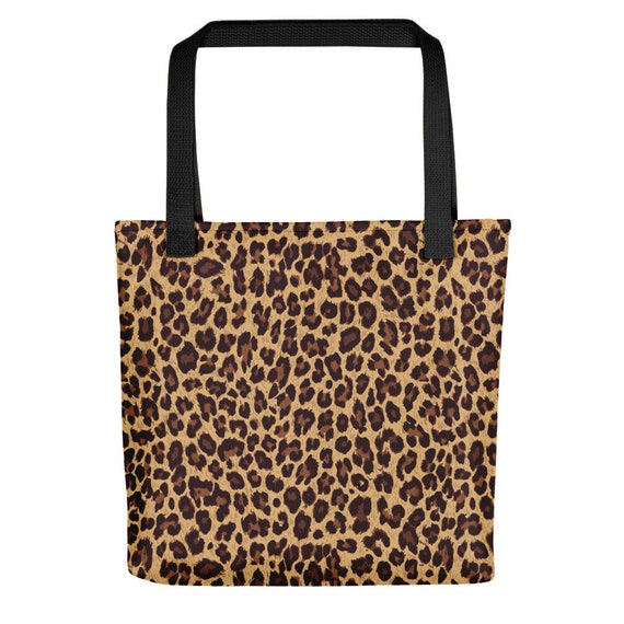 Leopard print Tote bag trendy animal print Bag 15 x Etsy