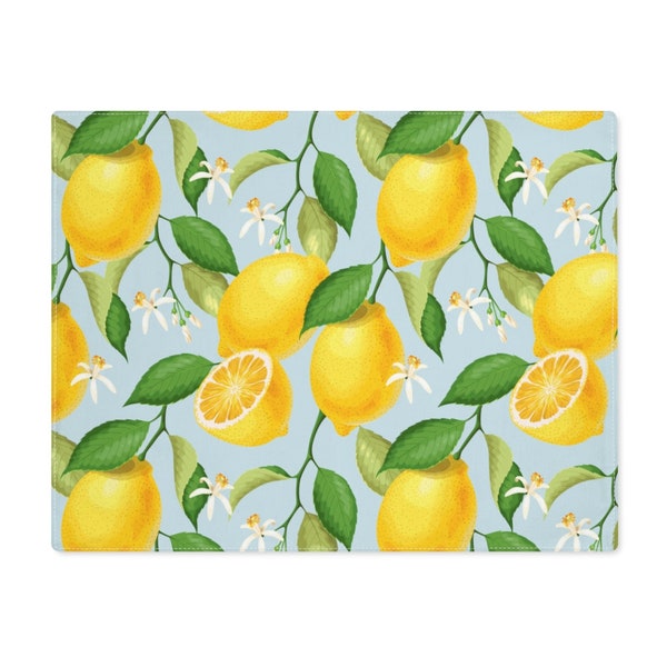 Green and Lemon Placemats Etsy
