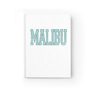 Journal - Lined Line, Malibu, Taille : 5 x 7 pouces, journal à couverture rigide de 128 pages, reliure carrée