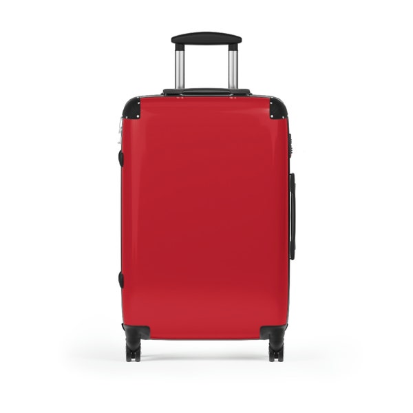 Red - Suitcase, Comes in 3 sizes: Small, Medium, Large, Adjustable handle, 360 degree swivel wheels, A safety lock