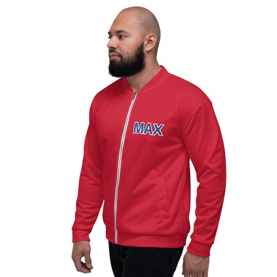 MAX Unisex Bomber Jacket Red Brushed 
