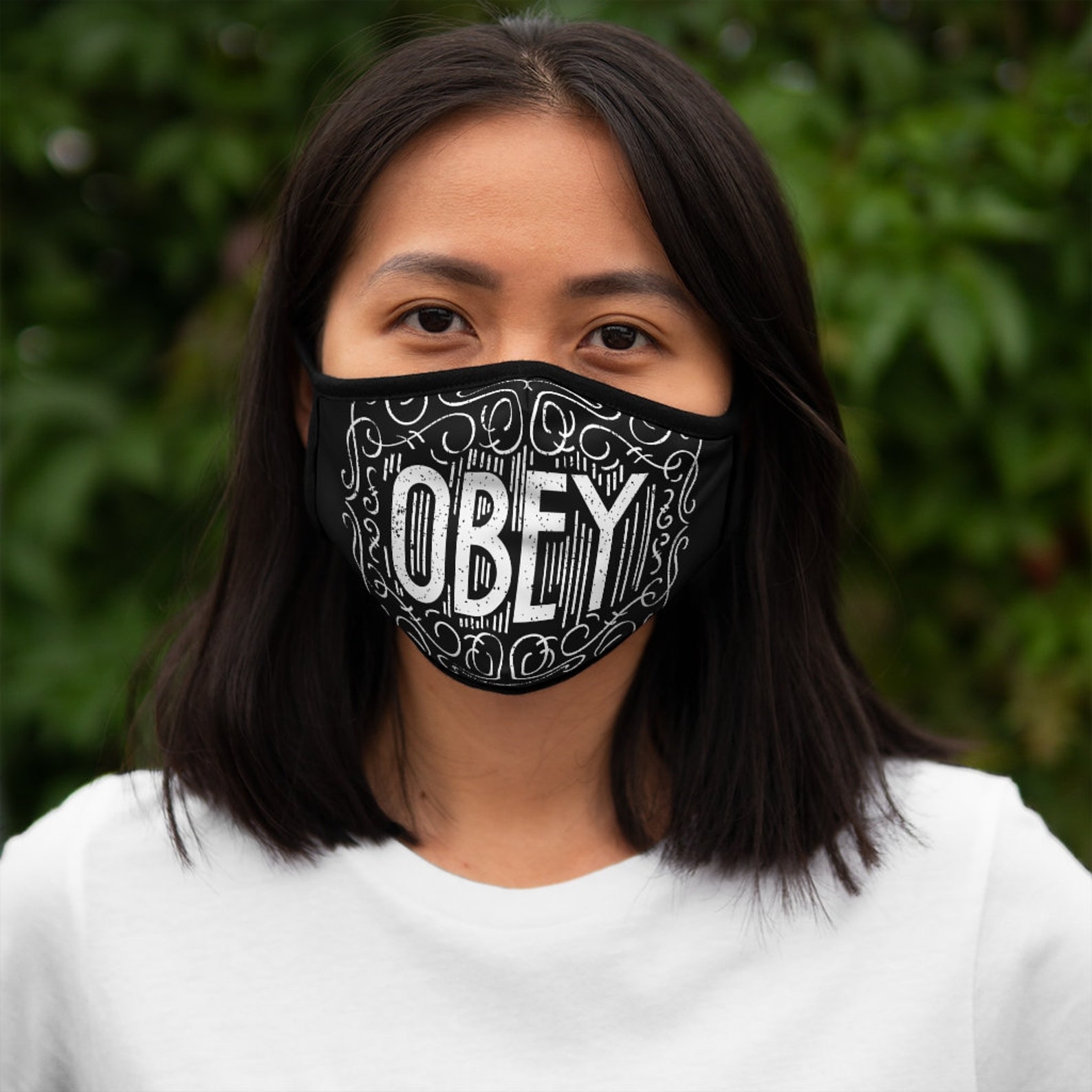 Fitted Polyester Face Mask Obey 1984 Orwell Pocket Etsy