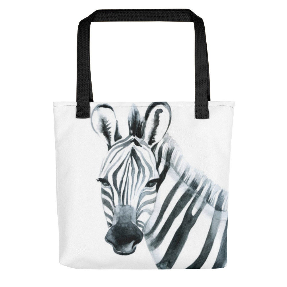 Zebra Tote bag 15 x 15 Capacity 2.6 US gal Etsy