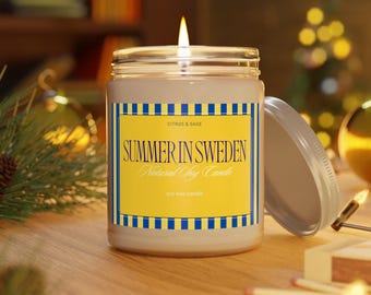 Duftende Sojakerze: Sommer in Schweden, natürlicher Raumduft
