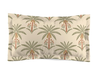 Palm Haven Pillow Sham | Palm Tree Botanical Print