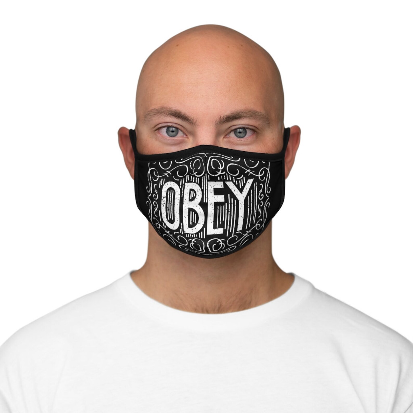 Fitted Polyester Face Mask Obey 1984 Orwell Pocket Etsy