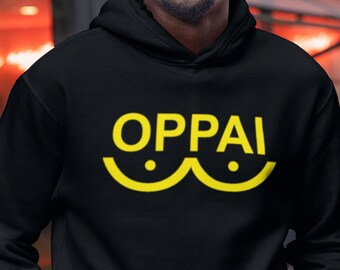 Divertida sudadera con capucha de Anime Oppai Manga inspirada en Fitness Unisex ejercicio sudadera para Geek