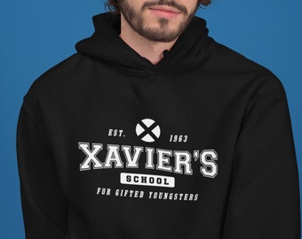 Superhero Comic Hoodie Xavier's School Action Movie Inspired Unisex Film Sweatshirt Clothing