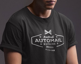 Steampunk Anime TShirt Rockbell Automail Japanese Alchemy Manga Shirt for Alchemist Otaku Anime Fans