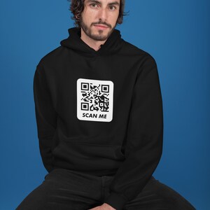 Rickroll Trolling Hoodie Rickrolling QR Code Link Funny Prank Unisex ...