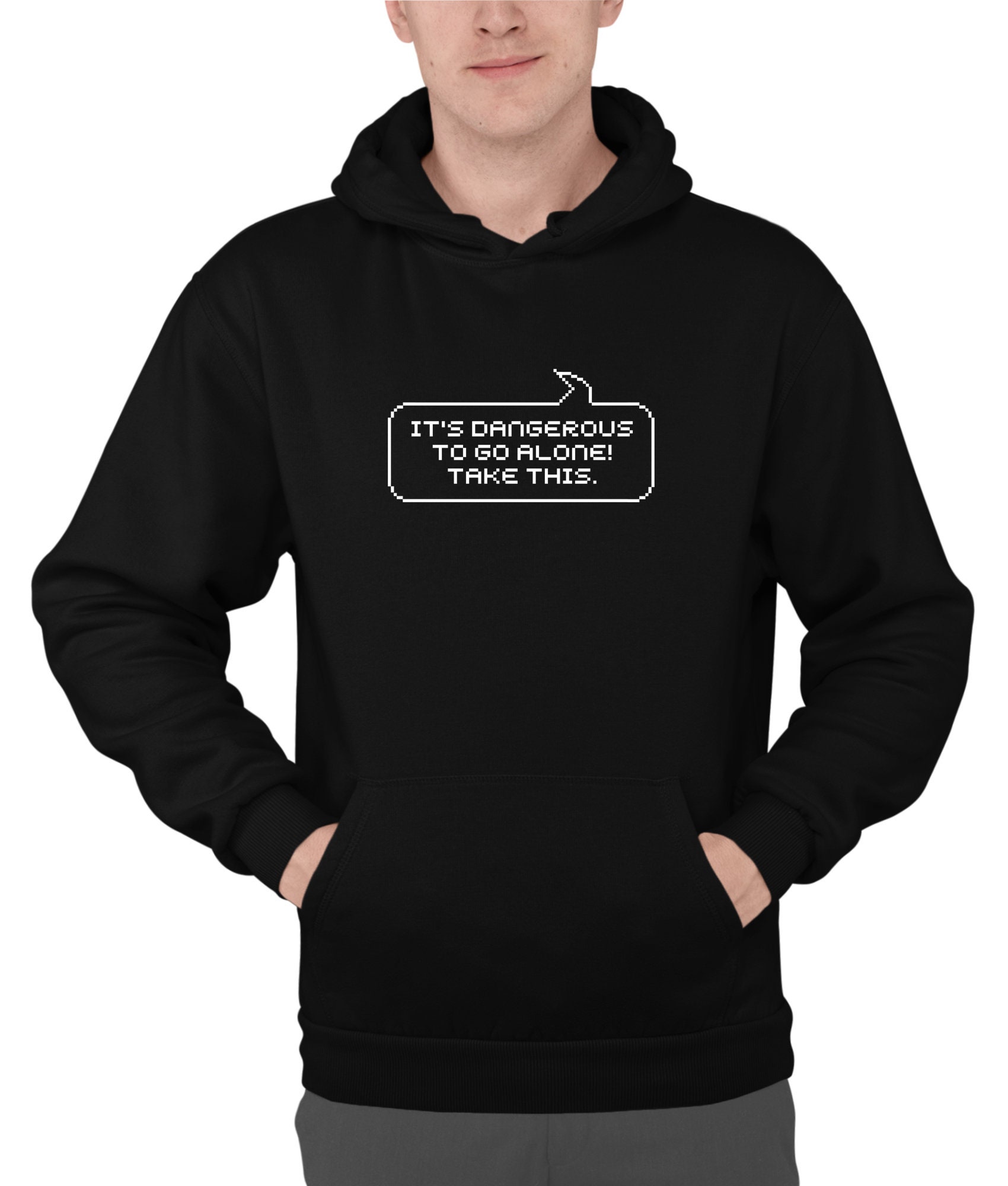 Video Game Hoodie It's Dangerous to Go Alone Japanese - Etsy UK