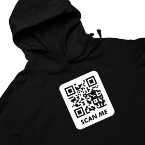 Rickroll Trolling Hoodie Rickrolling QR Code Link Funny Prank Unisex ...