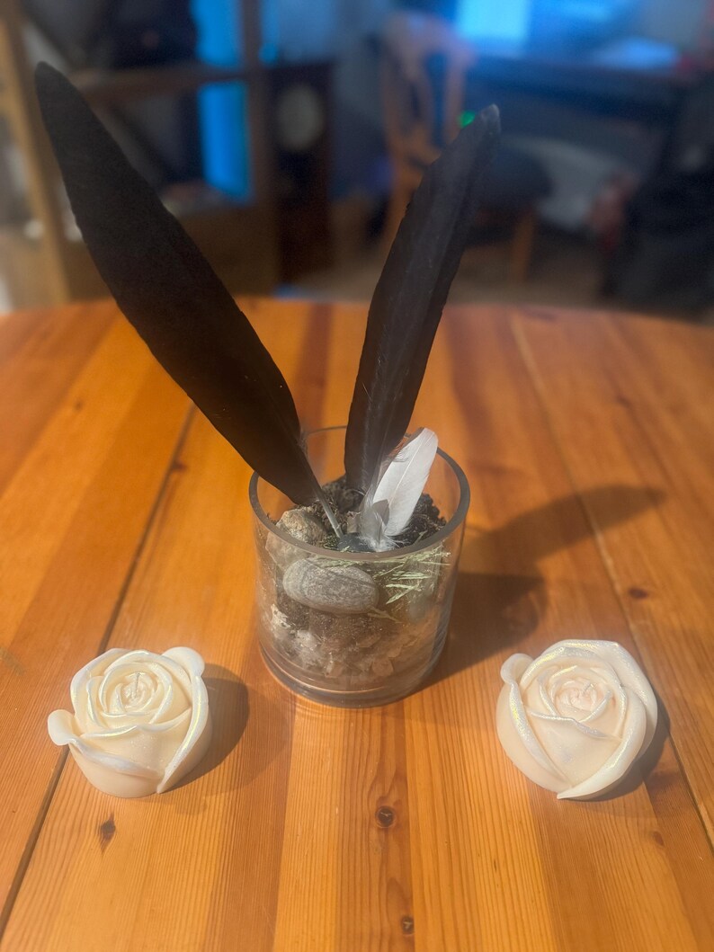 Set 2 Mini Rose Candles Adorable, Unscented, Ecofriendly, Handcrafted