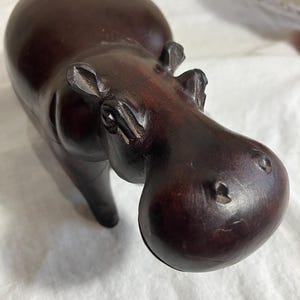 Best in Class hand carved Zambezi African hippo 4&quot; 5&quot; or 6&quot; your new house hippo!