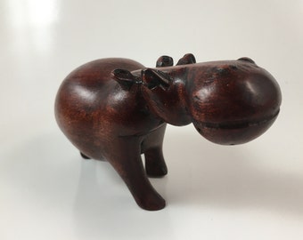 Best in Class hand carved Zambezi African hippo 6" or 7"