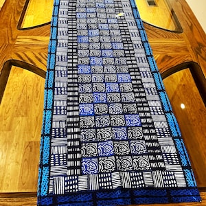 Bright and beautiful African batik table runner 58&quot; x 19&quot; made in Zimbabwe choice of patterns to make your table pop!