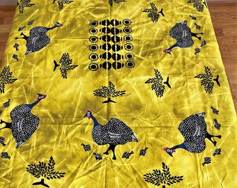 Wildly colorful African batik table cloth made for you in Zimbabwe by local women 74" x 58" choice of colors, heavy cotton