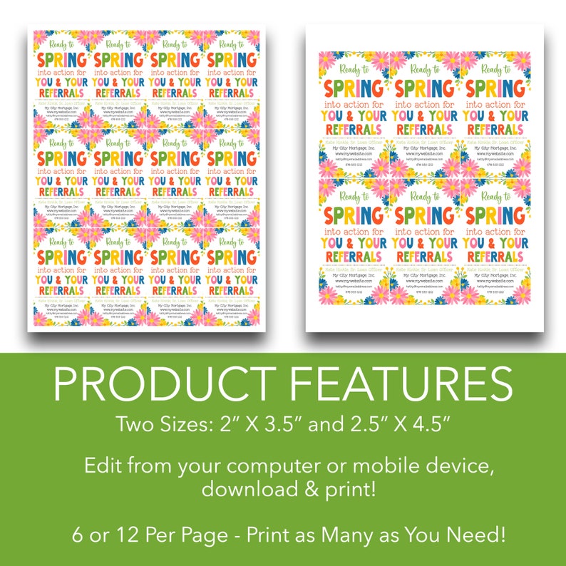 EDITABLE Ready to Spring Into Action for You & Your Referrals Marketing ...