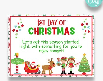 EDITABLE Twelve Days of Christmas Gift Tags | Twelve Days of Christmas Printable Cards | Kids Christmas Gift Tags