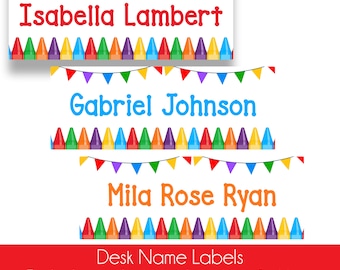Editable Student Desk Labels Back to School Student Name - Etsy