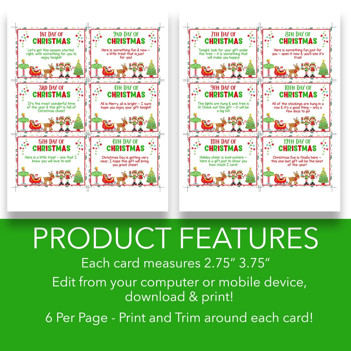EDITABLE Twelve Days Of Christmas Gift Tags Twelve Days Of Etsy editable-twelve-days-of-christmas-gift-tags-twelve-days-of-etsy