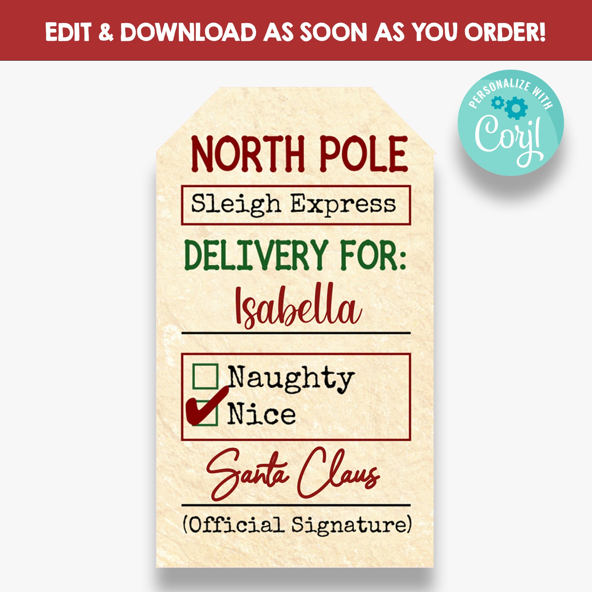 editable-north-pole-santa-gift-tags-from-santa-gift-tags-for-kids-printable-christmas-gift-tag-etsy for Free Printable North Pole Gift Tags EDITABLE North Pole Santa Gift Tags | From Santa Gift Tags for Kids | Printable Christmas Gift Tag - Etsy for Free Printable North Pole Gift Tags