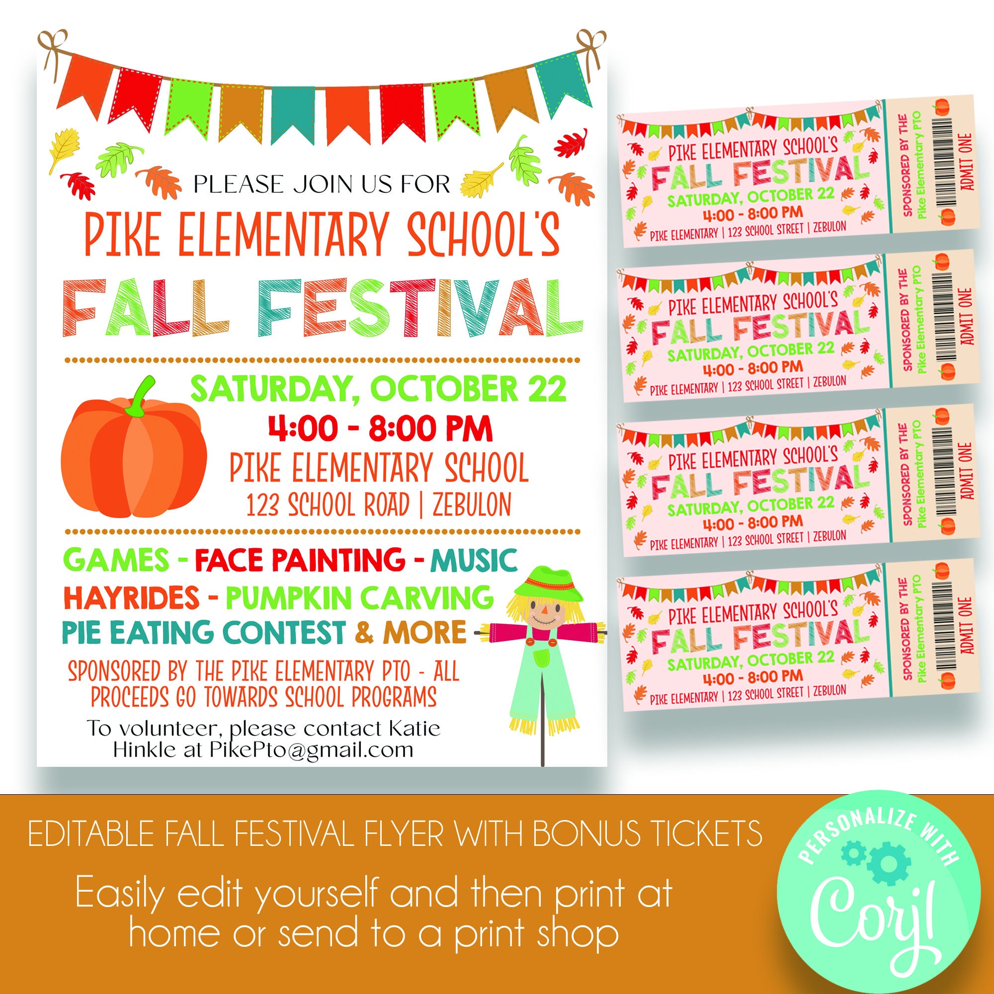 EDITABLE Fall Festival Flyer Printable Fall Festival Etsy
