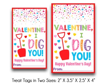 INSTANT DOWNLOAD | You Make My Heart Spring Kid's Valentine Treat Tags | Slinky Valentine Tag | Printable Kids Valentines | Two Sizes!