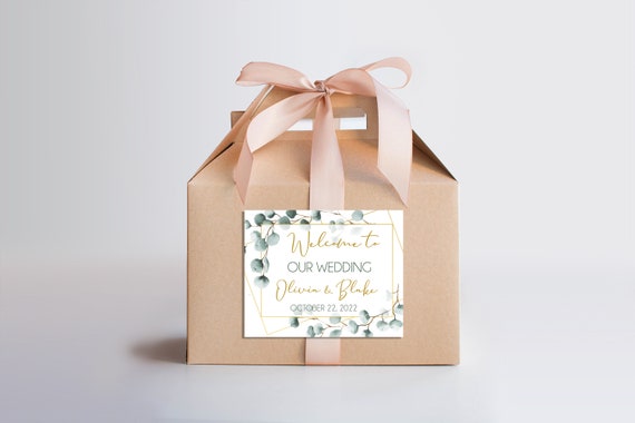 Geometric Wedding Welcome Template Wedding Hotel Welcome Note INSTANT DOWNLOAD Editable Eucalyptus Wedding Welcome Labels WB105