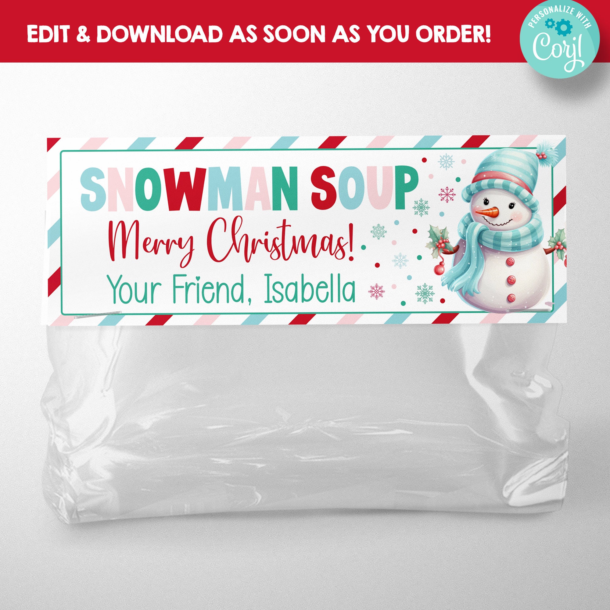 Set of 10 Vintage Ziploc Christmas Bags- Funny Plastic Seasons Greetings  Baggies