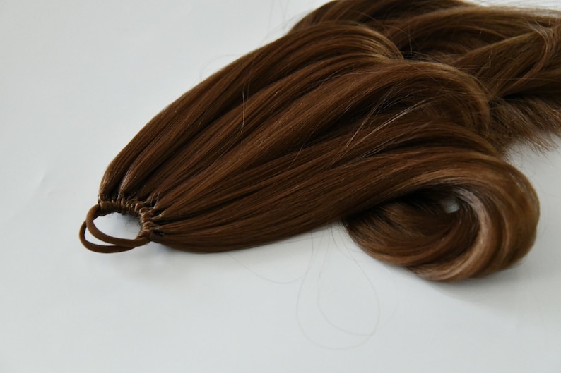 Ponytail Hair Extension on Elastic Band Light Brown Hairband Etsy