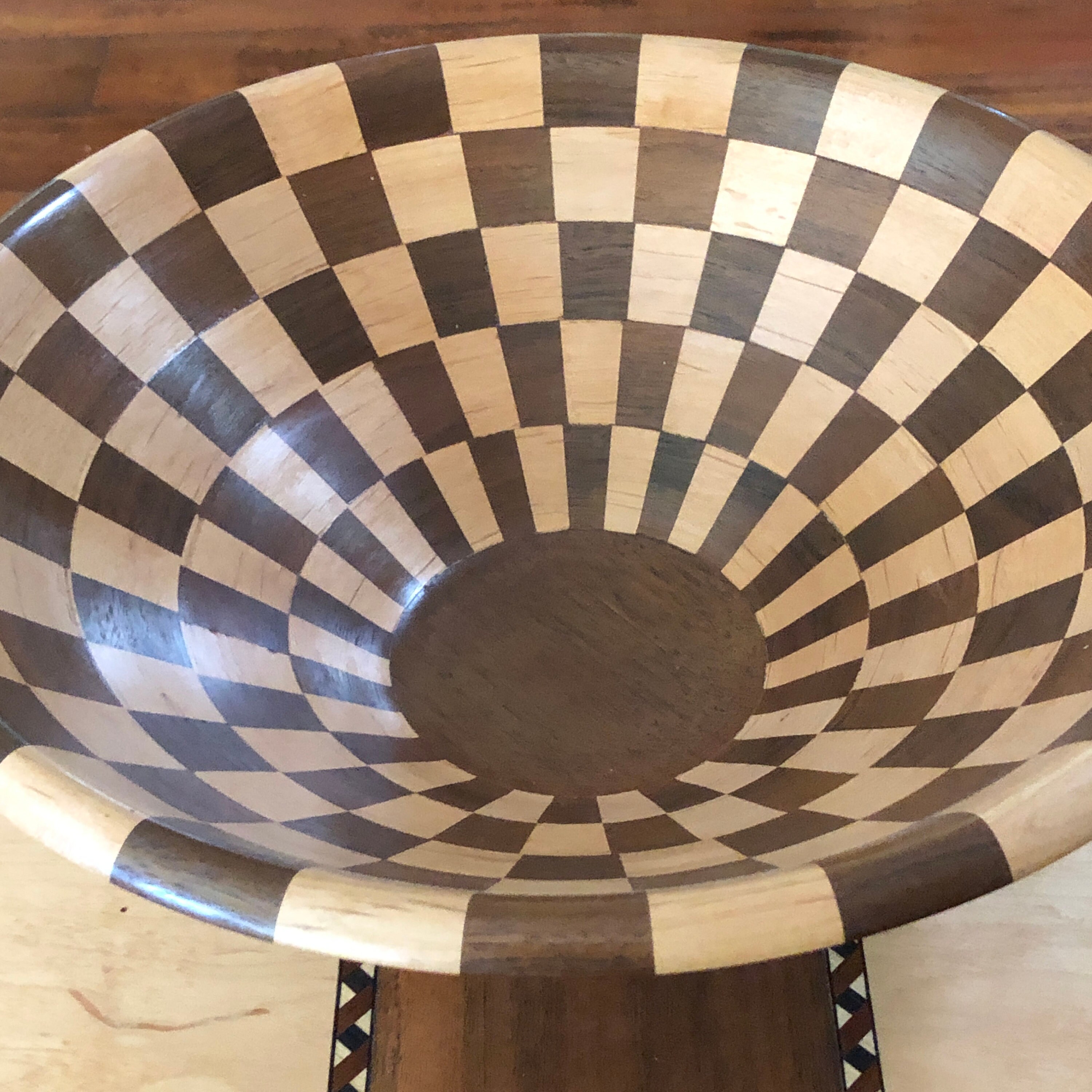 Large segmented checker bowl & free apothecary bonus Etsy