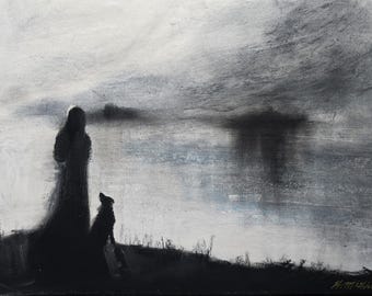 The way they see you. Original signed art by Andrew McAdam. Unframed, size A3, 42cm by 29.7cm.