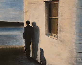 Present. Professional quality hand signed fine art print. Original art by Andrew McAdam. Unframed, size A3.