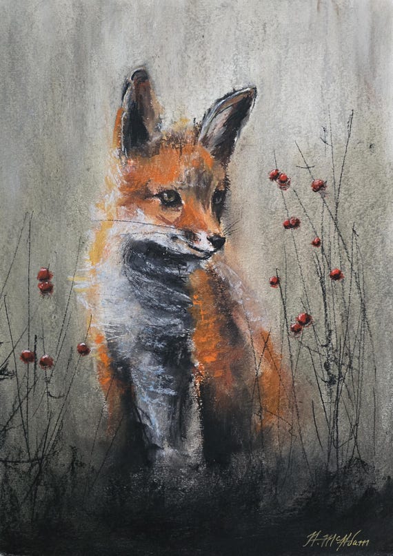 The cub. Original signed art by Andrew McAdam. Unframed, size A3, 42cm by 29.7cm.