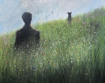 Dove l'amore attende. Stampa artistica di qualità professionale, firmata a mano. Opera originale di Andrew McAdam. Senza cornice, formato A3.